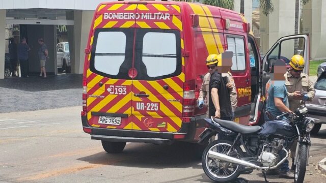 Acidente em Catalão: Motociclista sofre fratura após colisão com picape