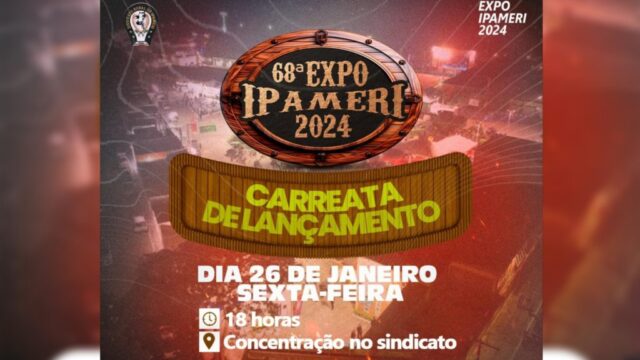 Carreata de lançamento da Expo Ipameri 2024: Nesta sexta-feira, 26 de janeiro
