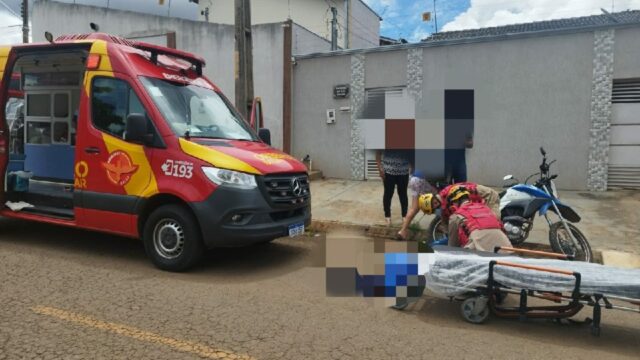 Motociclista fica ferido após sofrer queda de moto em Caldas Novas
