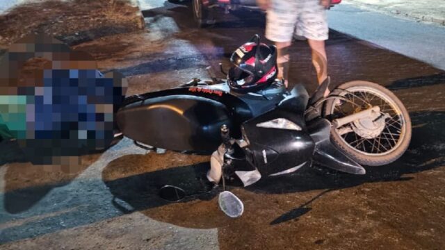 Motorista foge após colidir com moto e deixar condutor ferido em Catalão; Veja vídeo