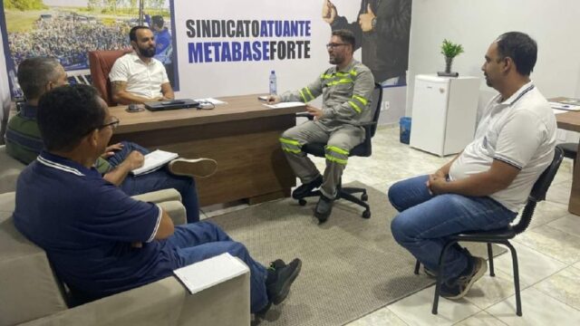 Diretoria do Sindicato Metabase recebe a visita do novo Gerente de Segurança Corporativo da empresa Cmoc