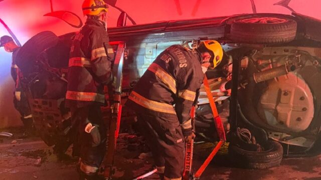 Colisão na GO-040, em Aparecida de Goiânia, resulta em uma vítima fatal e três feridos leve