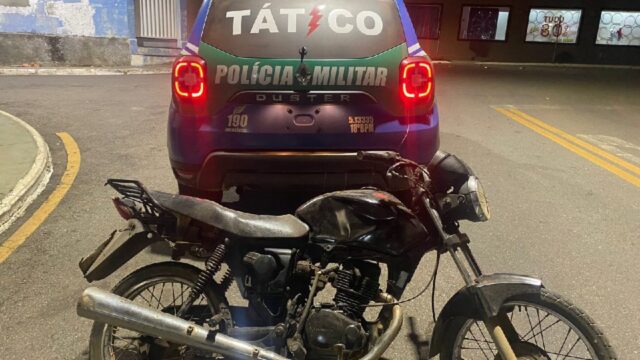 Ação eficiente do Tático Móvel recupera moto furtada em Catalão