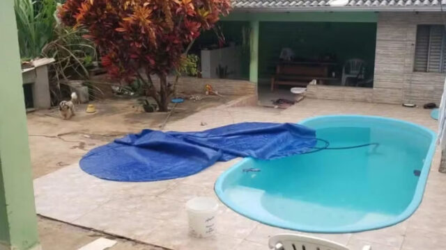 Tragédia em Anápolis: Bebê de 1 ano morre afogada ao se enrolar em lona que cobria piscina