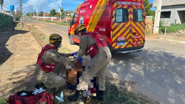 Homem sofre agressão com arma branca em Caldas Novas