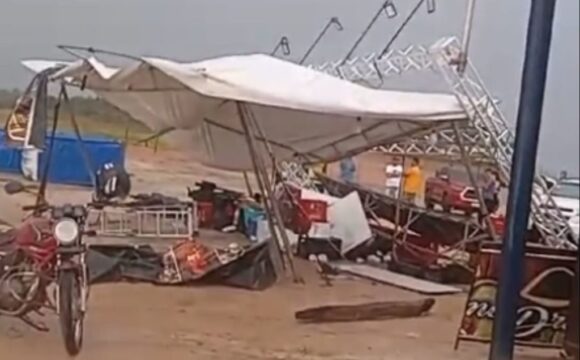 VÍDEO: Chuva e vento forte fazem estragos em Três Ranchos