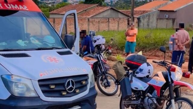 Três pessoas ficaram feridas após acidente envolvendo duas motos, em Caldas Novas