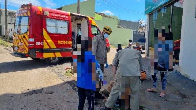 Acidente de trânsito: Motociclista fica ferido após colisão no Loteamento Estrela, em Catalão