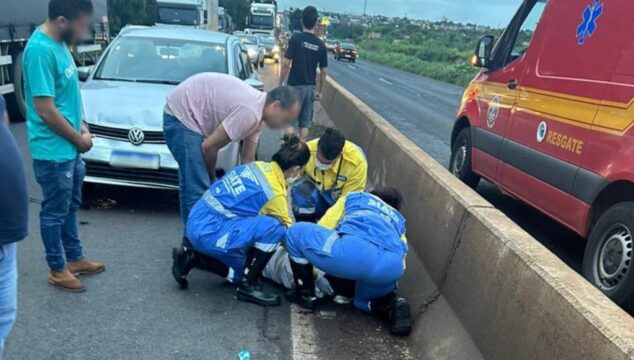 Idoso é atropelado na BR-050 ao tentar atravessar rodovia, em Uberlândia