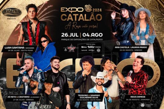 Expo Catalão 2024: Confira como foi o lançamento e as atrações confirmadas para os 10 dias de festa com 9 shows imperdíveis e Rodeio PBR