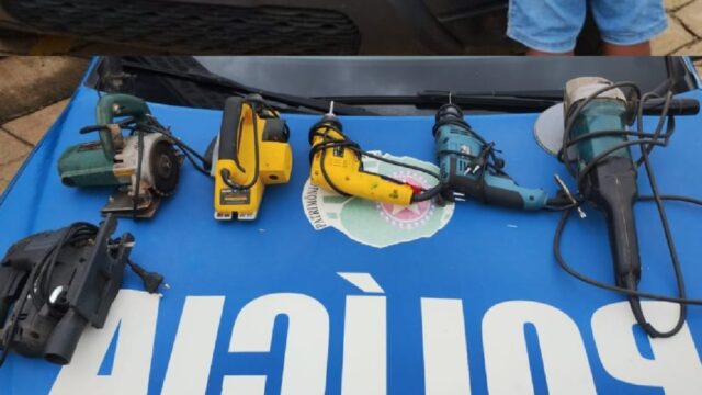 Flagrante: suspeito de furto em marcenaria de Ipameri é preso pela polícia