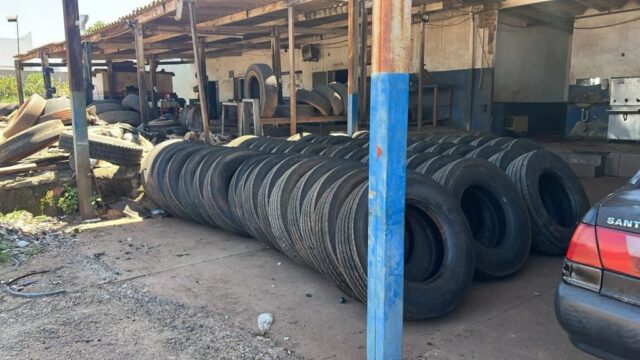 Ação policial apreende mais de R$200.000 em pneus contrabandeados em Uberlândia
