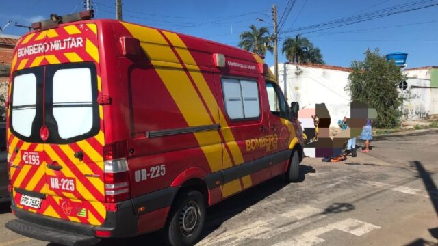 Mulher fica ferida após acidente de trânsito em Catalão