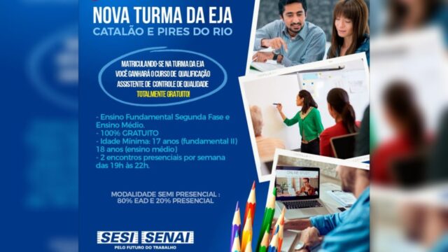 Matrículas abertas para Catalão: Oportunidade de educação gratuita no SESI SENAI Catalão com EJA Profissionalizante