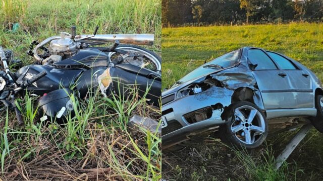 Motociclista fica gravemente ferido após acidente na GO-210 entre Catalão e Goiandira