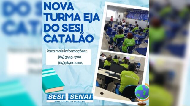 Últimas vagas para turma do EJA do SENAI Catalão