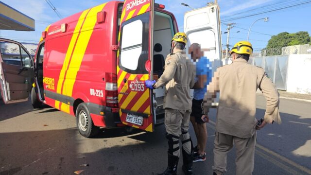 Colisão entre carro e moto deixa homem ferido em Catalão