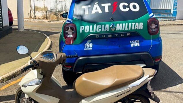 Tático do 18º BPM recupera motocicleta furtada em ação na cidade de Catalão