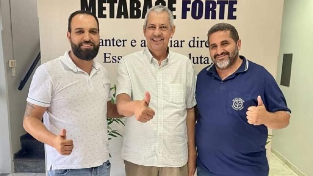 Presidente do Sindicato Metabase recebe visita do pré-candidato a prefeito Velomar Rios