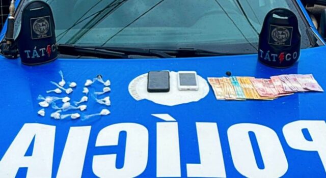 Polícia Militar, através da equipe do Tático Móvel, prende duas pessoas pelo crime de tráfico de drogas, em Davinópolis