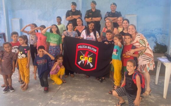 Polícia Militar, através da CPE, realiza palestra em escola municipal, em Palmelo