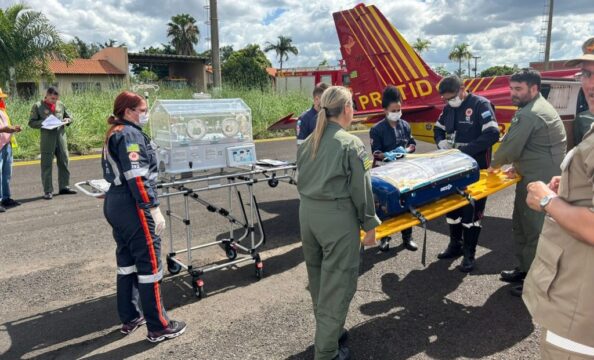 Em Catalão, Corpo de Bombeiros auxilia no transporte de recém-nascido