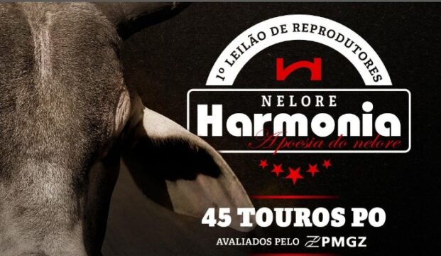Acontece no próximo sábado (27), o 1º Leilão de Reprodutores Nelore Harmonia; saiba mais
