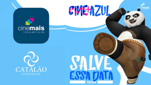 Kung Fu Panda 4" na sessão Cine+Azul para crianças no espectro autista acontecerá neste sábado, 13 de abril, no Cinemais