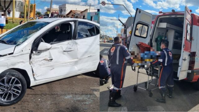 Colisão entre carro e caminhão deixou uma mulher ferida em Catalão