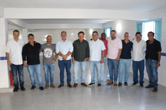 Prefeitos Adib Elias e Cebinha Nascimento visitam obras do Crac da Cidade do Leão