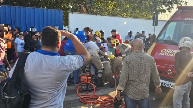 Em Catalão: Criança fica com pé preso entre os raios da moto e bombeiros são acionados