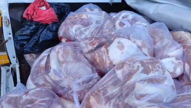 PRF apreende meia tonelada de carne transportada na BR 153, em Morrinhos