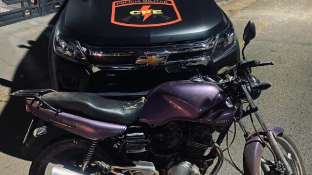 Moto com restrição de furto é recuperada pela CPE durante operação policial em Pires do Rio