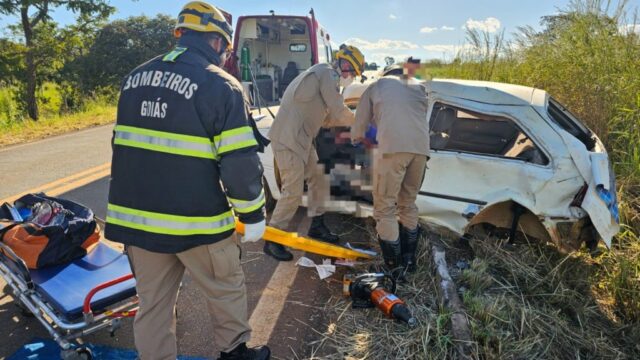 Motorista ferido após capotamento na GO-330 em Catalão