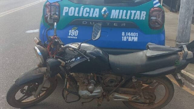 Polícia Militar recupera motocicleta furtada no bairro Vila Mutirão, em Catalão