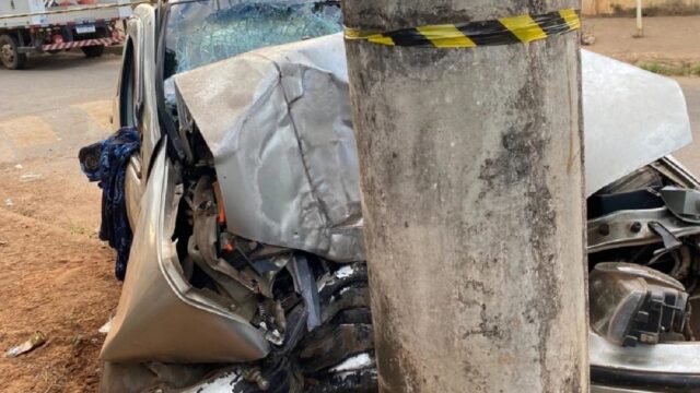 Em Caldas Novas: Acidente entre carro e ciclista deixa três pessoas em estado grave