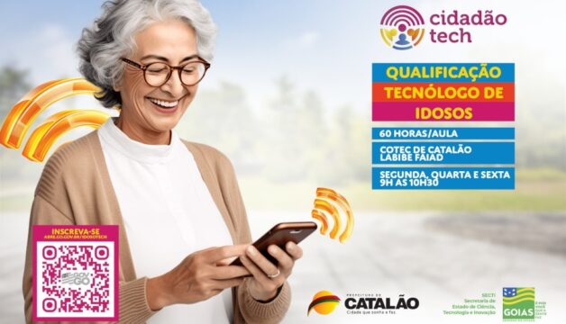 Curso gratuito de tecnologia para idosos é oferecido gratuitamente pela Prefeitura de Catalão e Governo de Goiás