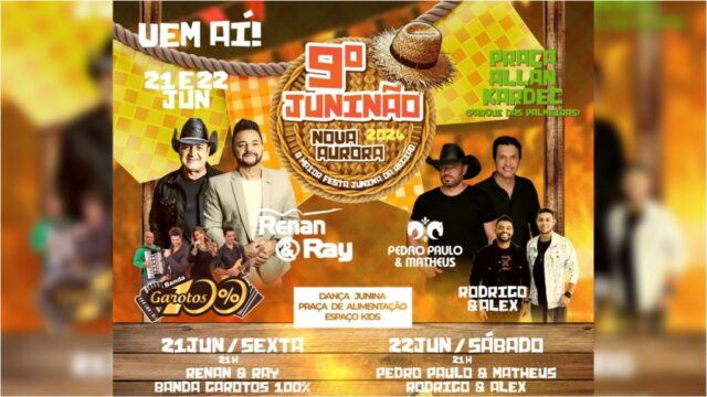 9º Juninão de Nova Aurora 2024 promete ser a maior festa junina da região