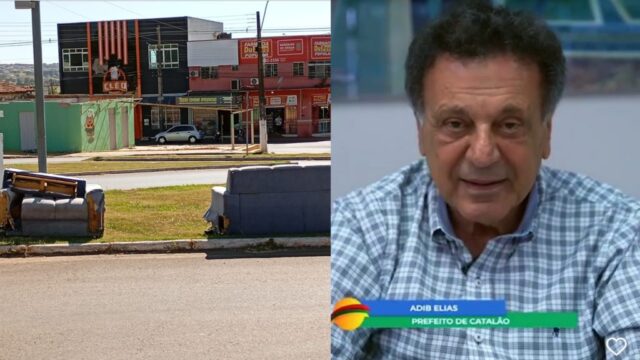 Prefeito de Catalão grava vídeo de indignação após servidores municipais descartarem sofás velhos em canteiro central de avenida