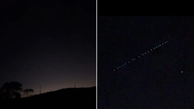 Vídeo: Engenheiro registra 'linha de luzes' no céu de Ouvidor durante passagem de satélites da Starlink