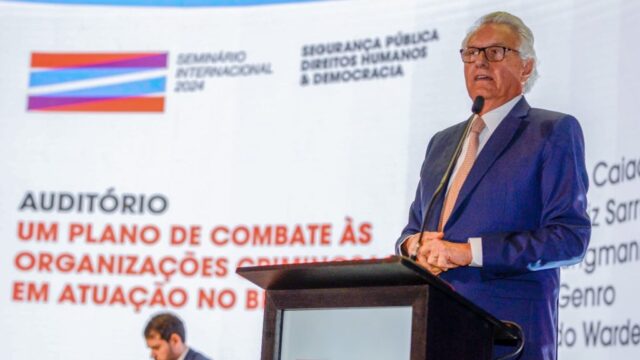 “Em Goiás, câmeras vão monitorar criminosos, e não policiais”, diz Caiado em seminário internacional sobre segurança pública