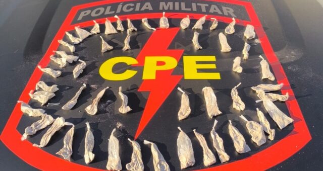 Em Catalão, CPE prende suspeito pelo crime de tráfico de drogas