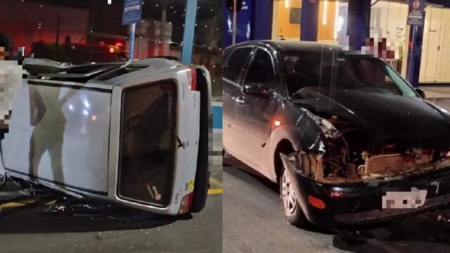 Acidente entre dois veículos deixa cinco pessoas feridas no centro de Catalão