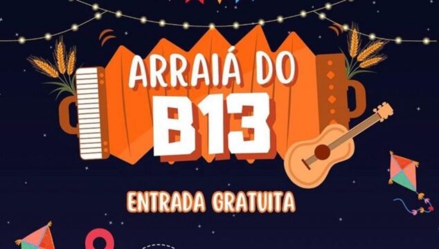 B13 vai realizar arraiá beneficente para arrecadar fundos para escolinha de esportes; entrada será gratuita