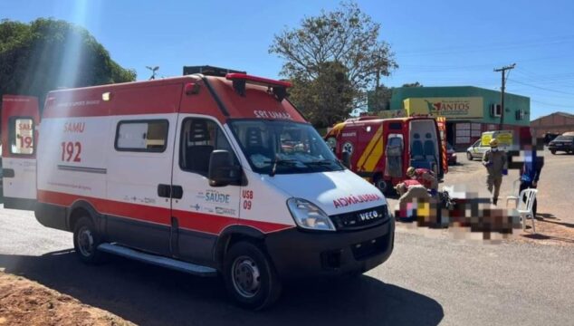 Colisão entre duas motos deixa duas pessoas feridas em Caldas Novas