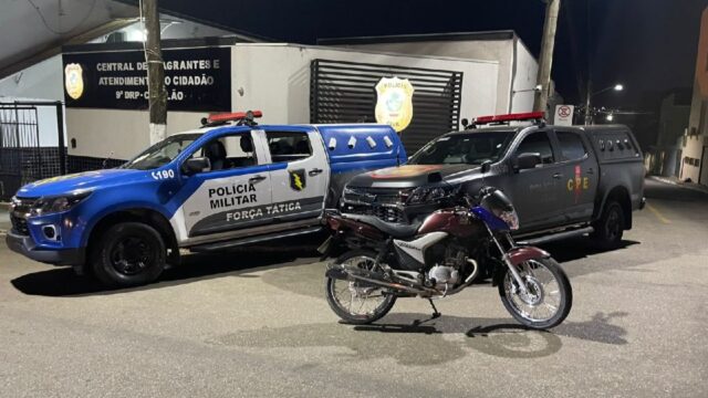 Força Tática recupera motocicleta roubada e prende foragido em Catalão