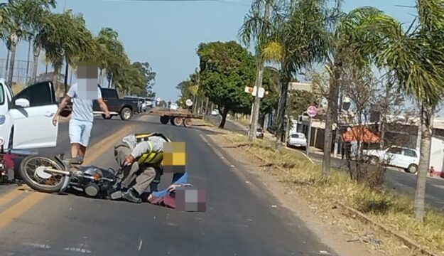 Catalão: Colisão entre duas motos deixa feridos na GO-330, saída pra Ouvidor