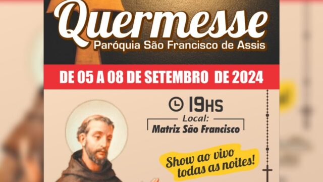 Em Catalão, Quermesse da Paróquia São Francisco de Assis promete quatro noites de festa em setembro