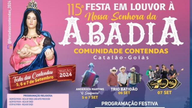 Festa da Contendas começa nesta quinta-feira (5°); veja a programação