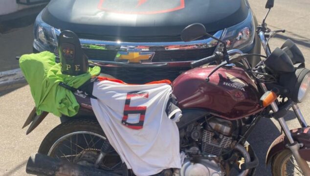 CPE prende suspeito de furto e recupera motocicleta em Catalão